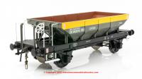 4358 Heljan Catfish Ballast Hopper Wagon ZEV number DB992579 in Dutch Grey / Yellow livery